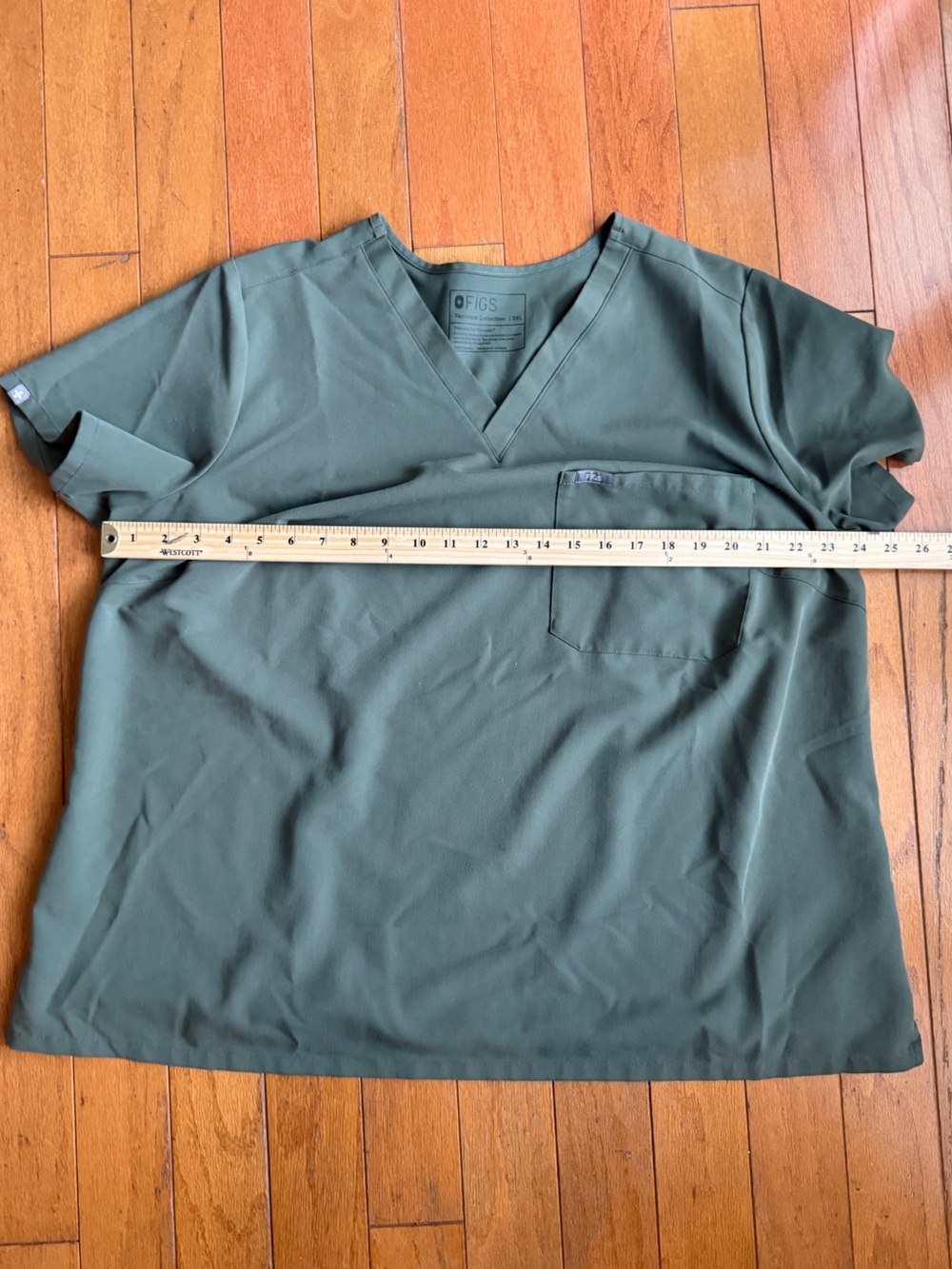 Figs Technical Collection Catarina Scrub Top V Neck Olive Green Size 3XL - Picture 3 of 6